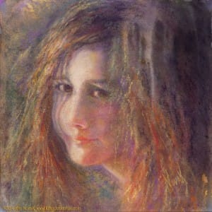 Looking Back to See Ahead, Original Painting in pastel on watercolor by Kim Novak