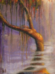 "Once Upon A Time," Original Painting of a tree woman in pastel over watercolor by Kim Novak. Copyright 2014 Kim Novak. All rights reserved.