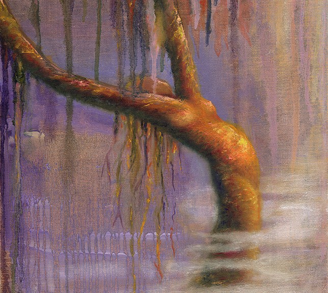 Once Upon A Time, Original Painting of a tree woman in pastel over watercolor by Kim Novak. Copyright 2014 Kim Novak. All rights reserved.